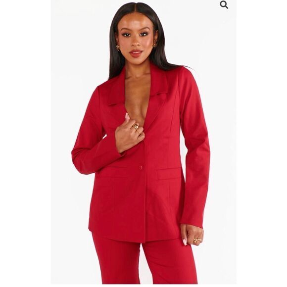 Show Me Your MUMU Jackets & Blazers - NWT Show Me Your MUMU Major Blazer Jacket Red L